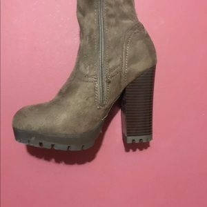 Knee High  Faux Suede Boots